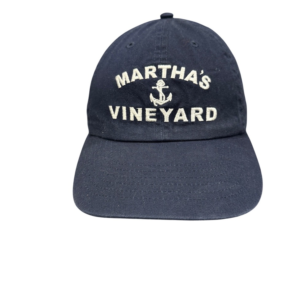 Bay State Apparel Martha's Vineyard Hat Unisex OS Navy Blue Excellent Anchor MV